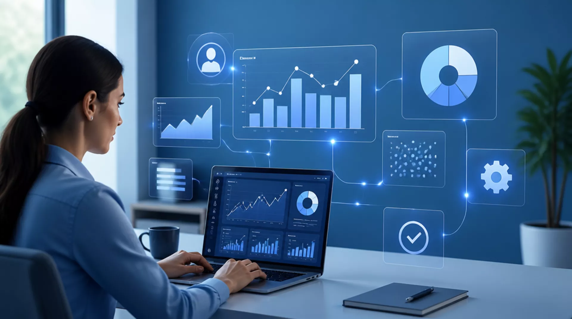 Abstract data visualization background