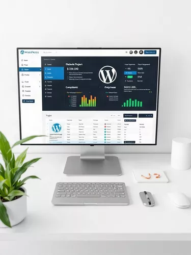 WordPress dashboard with various plugins